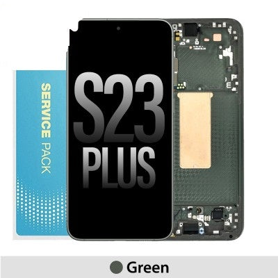 Samsung Galaxy S23 Plus S916B OLED Screen Replacement Digitizer with Frame GH82-30476C/30477C (Gold)-Green Samsung Galaxy S23 Plus S916B OLED Screen Replacement Digitizer with Frame GH82-30476C/30477C (Gold)-Green